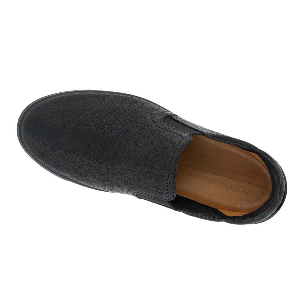 Férfi Ecco Utcai Tray Retro Slip-on Alkalmi Cipő Fekete | HU 499ILH